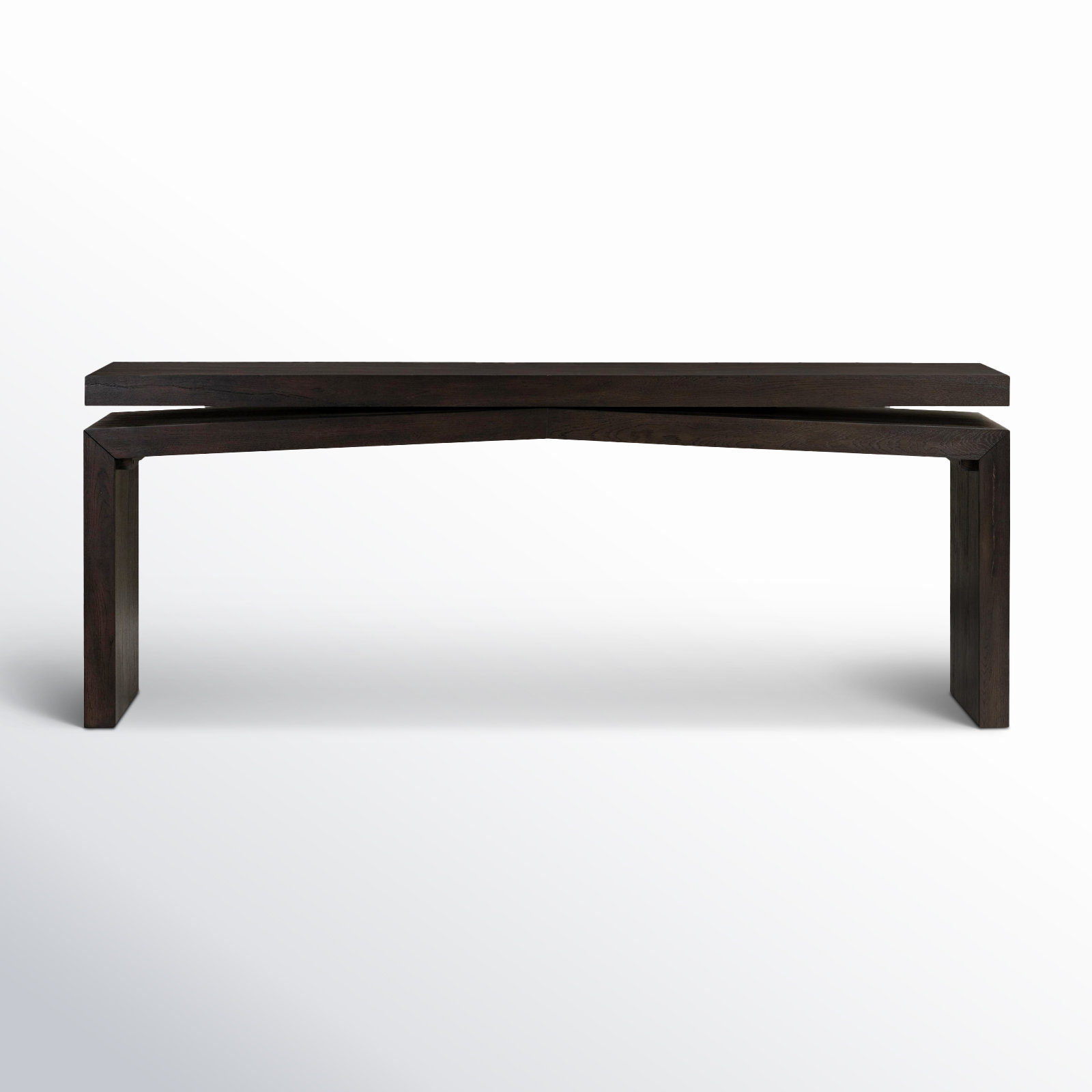 Henn Solid Wood Console Table, Smoked Black, 30.75" H x 78.75" W x 15" D