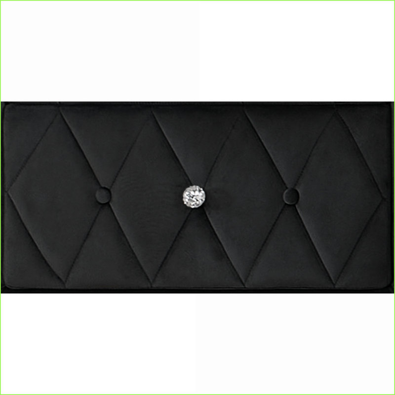 Table de chevet contemporaine grise 2 tiroirs, Noir