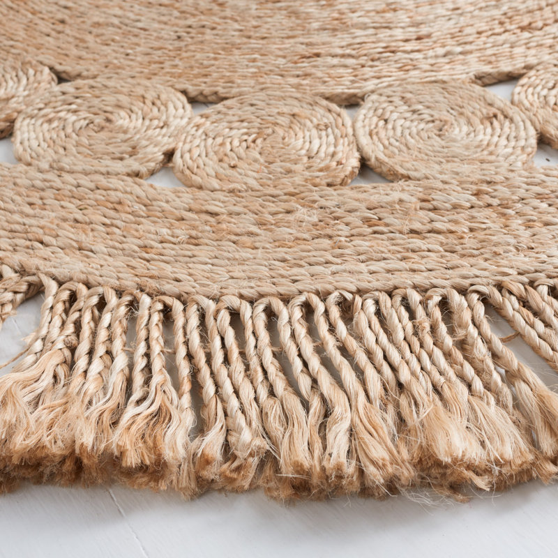 Tapis naturel en fibre naturelle Cansel 175, Rond 5 pi
