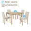 Ensemble 5 pièces avec 4 chaises Creswell-968178889