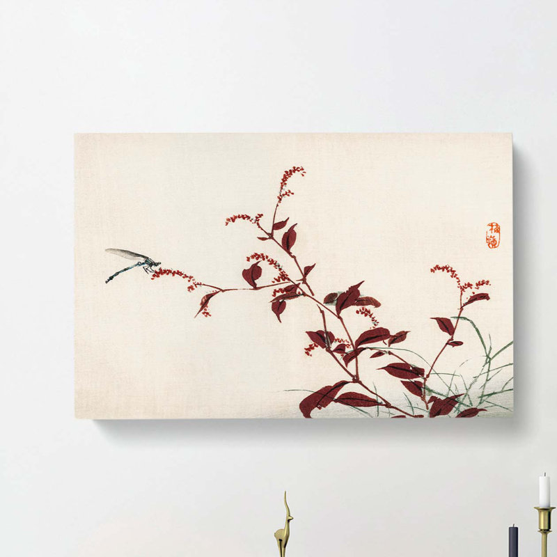 Dragonfly by Kono Bairei - Wrapped Canvas, 40cm H x 60cm W x 3cm D