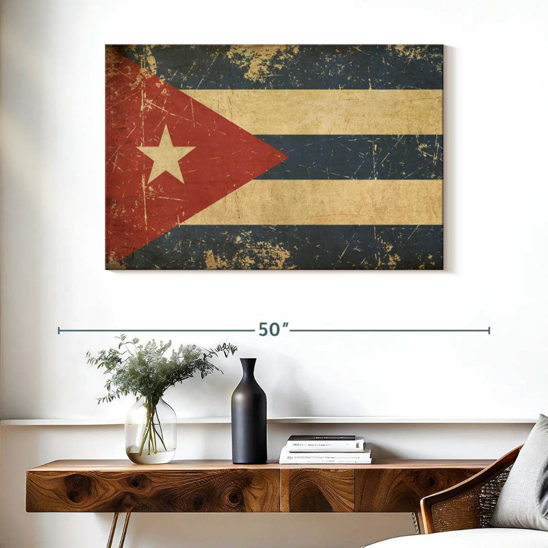 Borges Cuba Flag, 26" H x 39" W