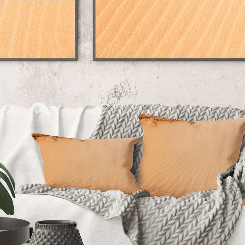 Coussin Rippled Sand In The Desert I