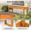 Banc d'extérieur en bois de teck couleur sapin