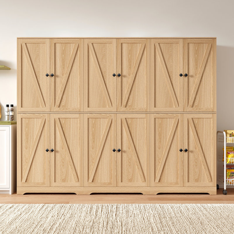 Armoire de rangement 72 po, Chêne