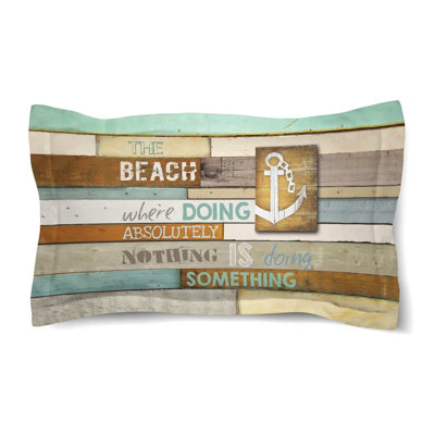 Taie décorative pour couette Laural Home Beach Mantra