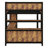 Metal Loft Bed Featuring A Wardrobe, L-Desk And  Storage Shelves-1615113877
