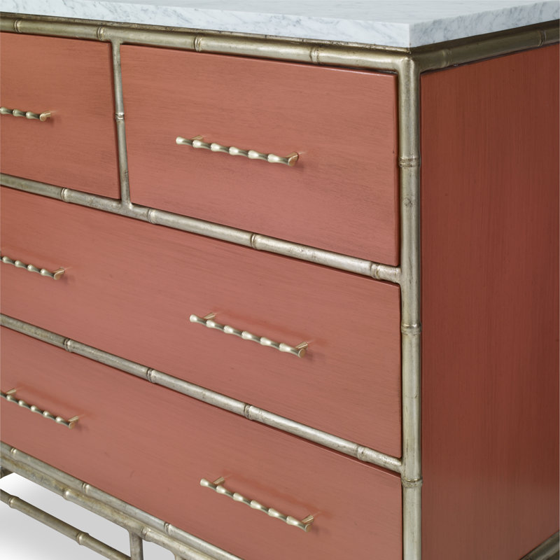 Ensemble de meuble-lavabo simple 38 po Chinoiserie, Corail