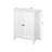 Bathroom Floor Storage Cabinet With Double Door Adjustable Shelf, White