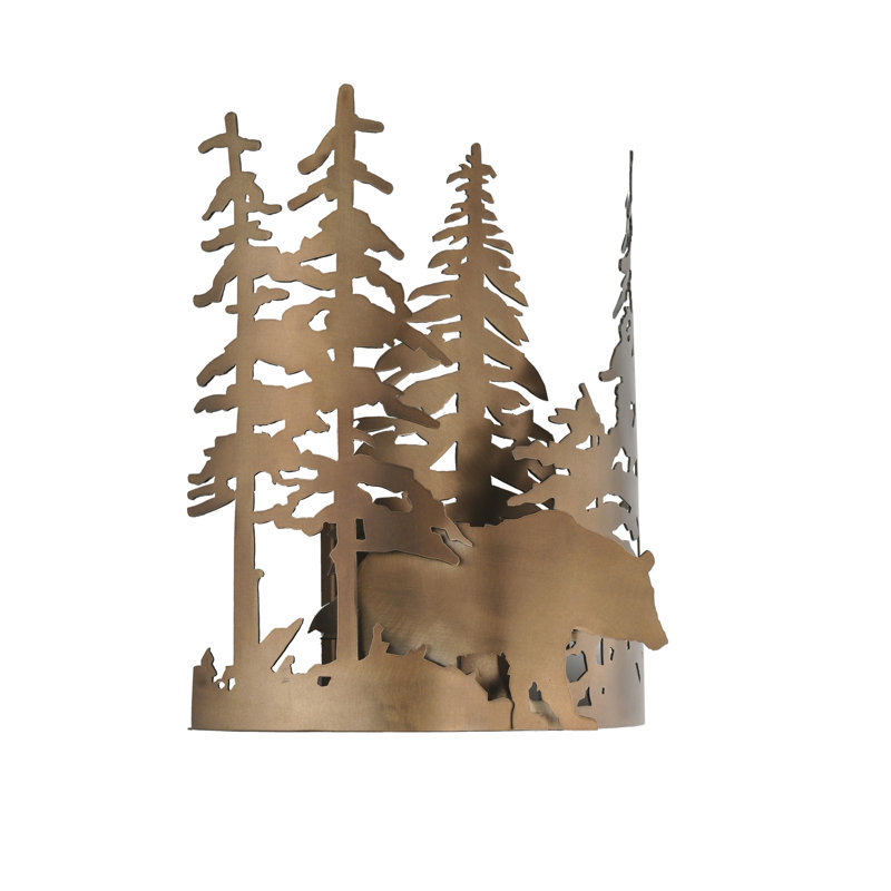 Applique murale encastrée 1 lumière à travers les arbres