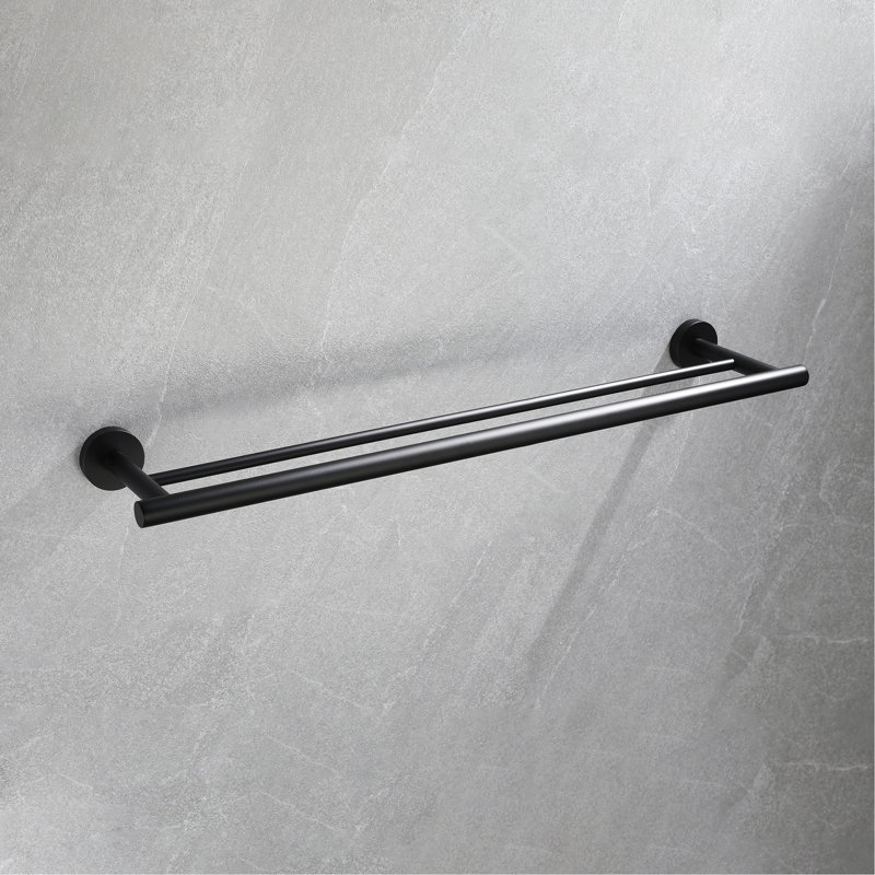 5 Piece Bathroom Towel Rack Set Wall Mount, Matte Black
