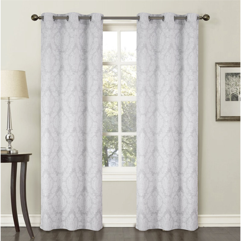 Skilee Room Darkening Curtain Single Panel, Silver