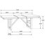 Table de salle à manger extensible en noyer naturel avec table rectangulaire avec base à tréteaux, rallonge amovible et chaises rembourrées ergonomiques