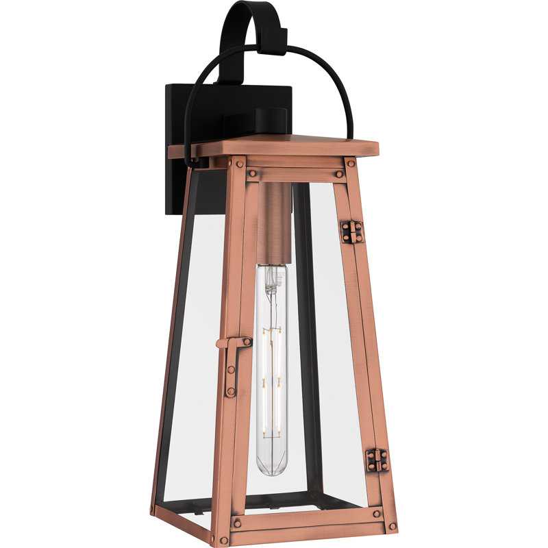 Laurien 1-Light Aged Copper Outdoor Wall Lantern