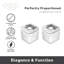 Set of 2 Airtight Fluted Canister - 40.5 fl oz