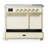 Majestic III Series 40 Inch Induction Range with 6 Induction Elements in Antique White (Brass Trim)-124828865-124828840