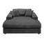 Chaise longue avec 2 coussins et pieds en plastique Baleigh-1728793302