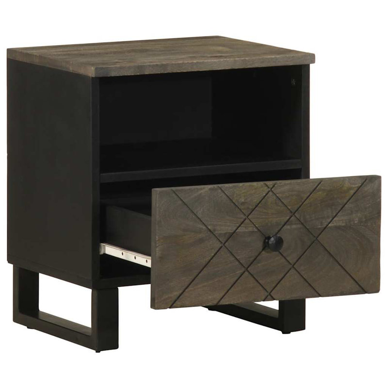 Amry 40cm W Metal Bedside Table