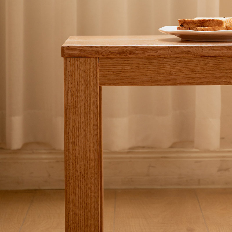 Banc de salle à manger en bois de chêne naturel avec structure en métal pour le salon et la cuisine