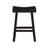 Counter Height Dining Set with 3 Stools, 72-Inch Rectangular Table, Solid Rubberwood, Jet Black Finish, Space-Saving Kitchen and Dining