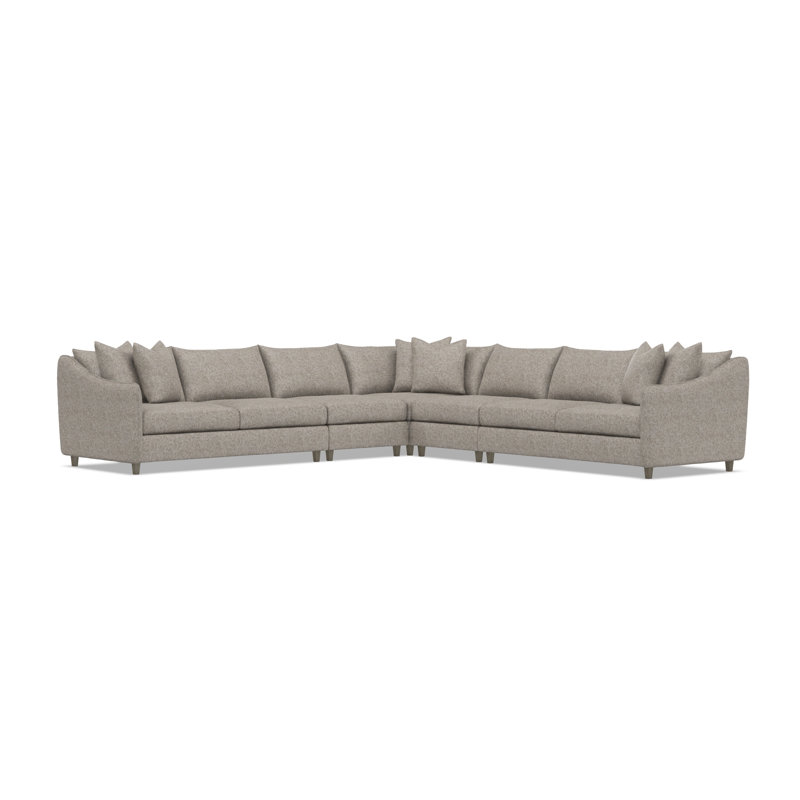 Bernhardt Joli 5-Piece Fabric Sectional, 32.5" H x 137.5" W x 137.5" D, Beige/Tan Polyester