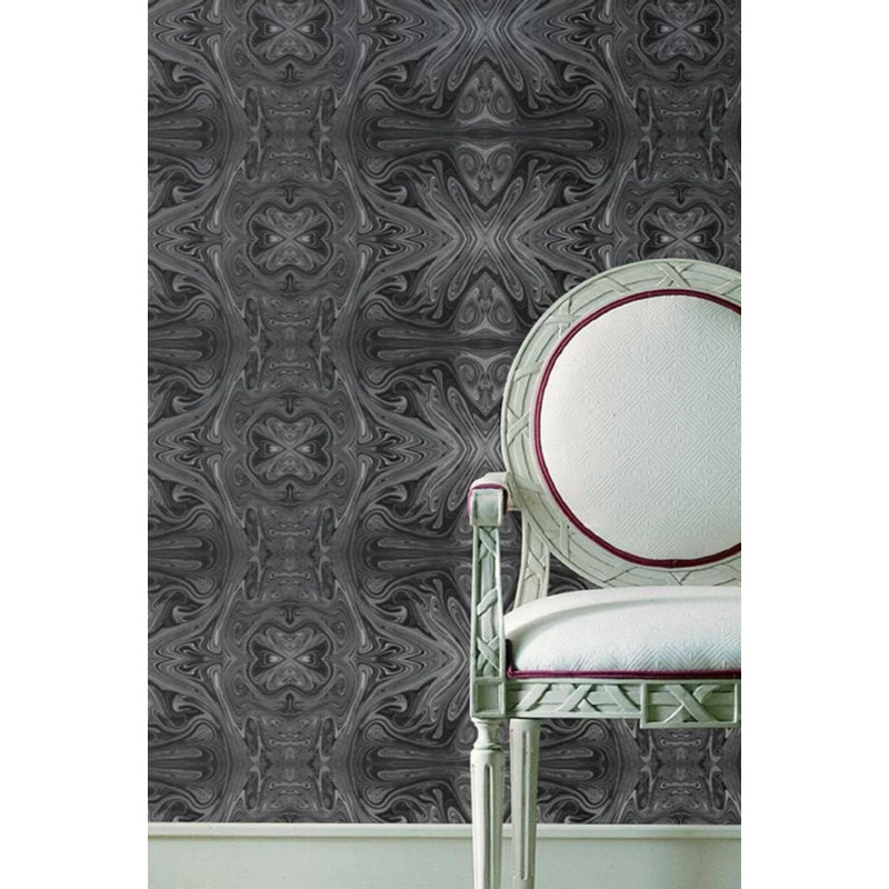 Abra Fold 10' L x 24" W Wallpaper Roll, Paper, Non-pasted