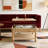 Fluted Lift-Top Coffee Table Hidden Open Storage Solid Wood Legs-443566989