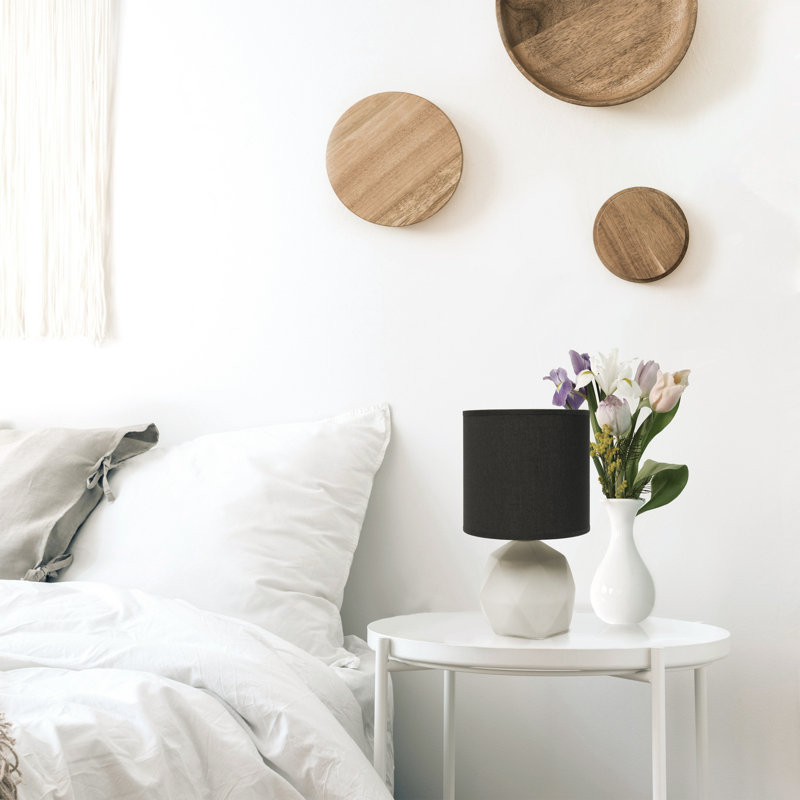 Geometric Concrete Lamp, Black