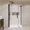 OVE Decors Pasadena X P 36 po P 74 po Ensemble de porte de douche à pivot H sans cadre en noir avec base