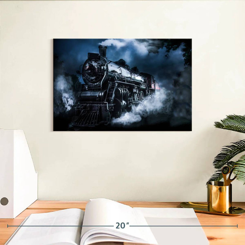 Mehar Dark Steam Train, 8'' H x 12'' W