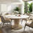 Modern 59" Sintered Stone Round Dining Table With Gold Stainless Steel Pedestal For 6 People