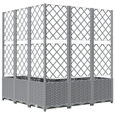 Ayham Raised Garden Bed with Trellis