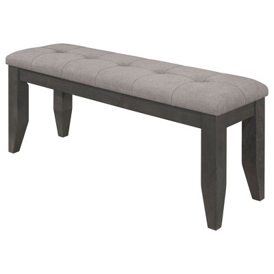 Erskin Dark Grey Upholstered Dining Bench(Only Includs Bench)