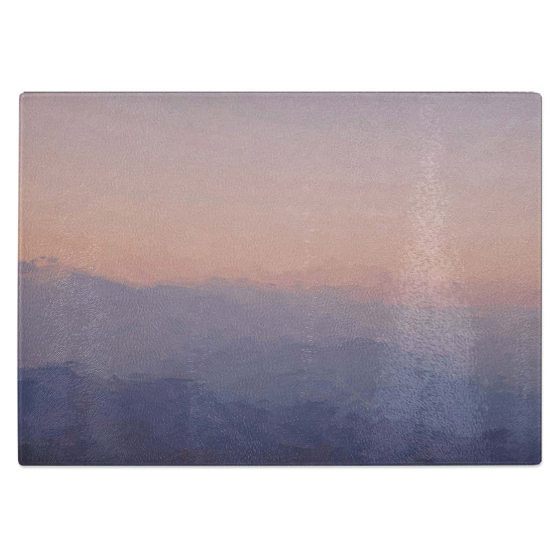 Tempered Glass Sunset in California Chopping Board, 28.5 cm W x 20 cm L