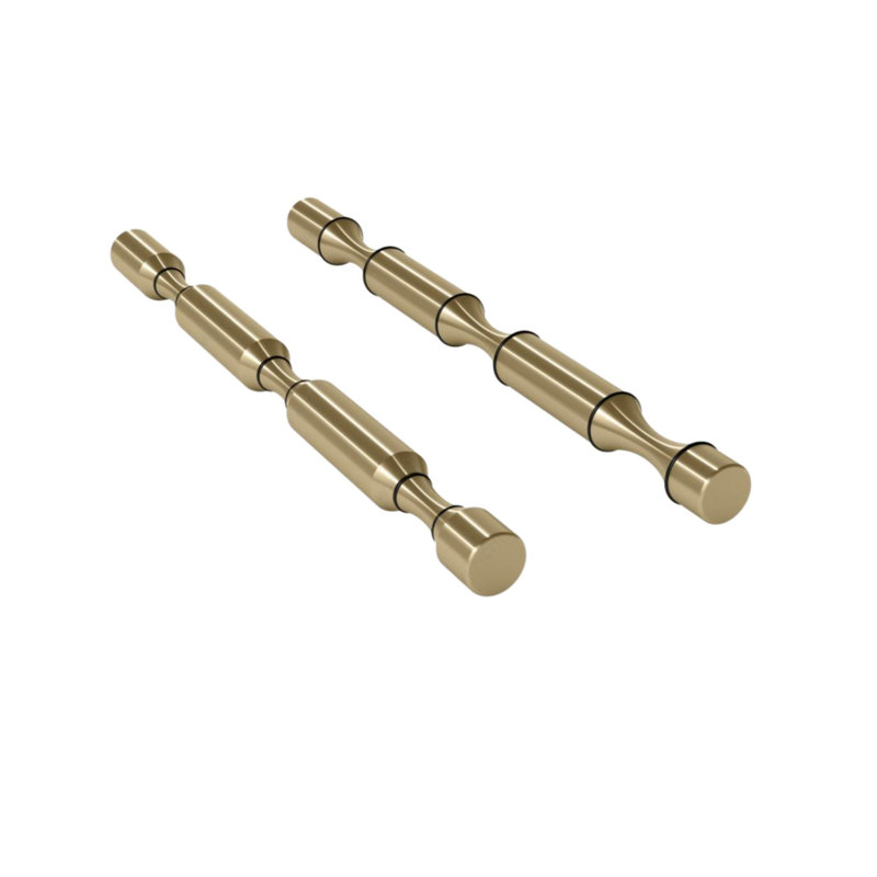 Set of 2 - Three Bottle Satin Brass Wall Peg Holder