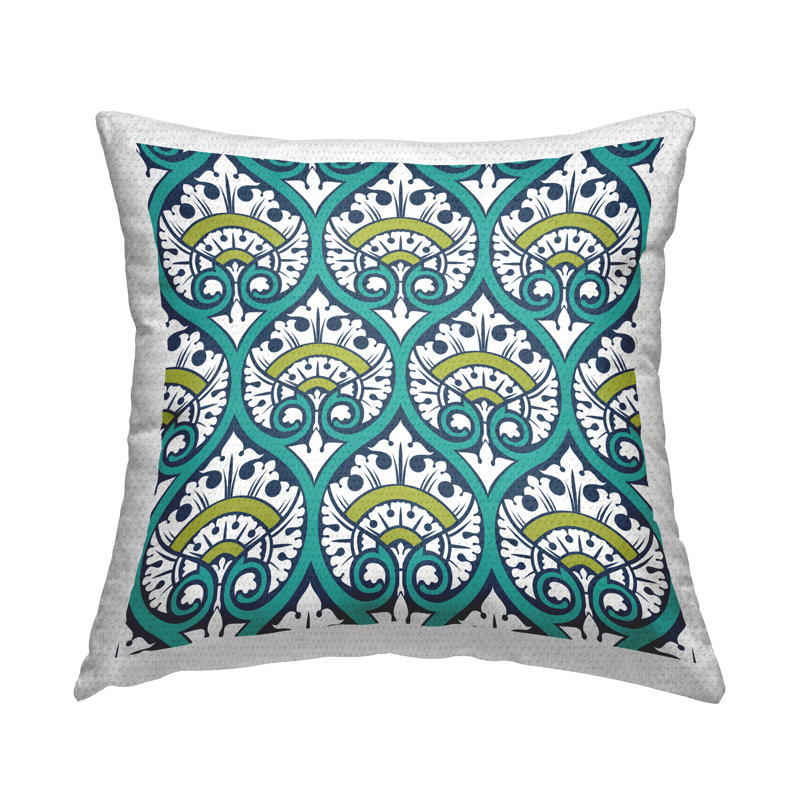 Coussin d'extérieur Vivid Green Ogee