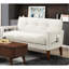 Salon 2 pièces de style moderne avec revêtement en chenille beige, ressorts ensachés et pieds en bois massif, coussins de dossier attachés revêtus de coussins de siège, de style et réversibles, pieds de structure-553375725