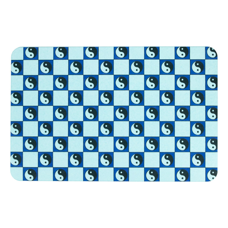 Non-Slip Bath Mat, Aqua Blue