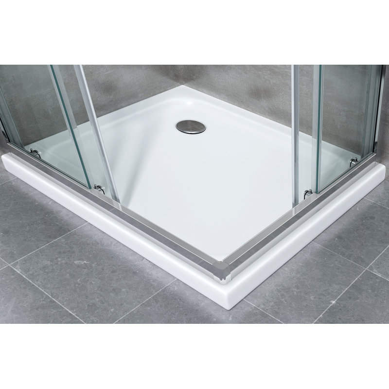 Geziena Rectangle Walk In Shower Enclosure - 70X80 Cm