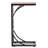 Disassembled and Assembled Single-layer C-shaped Table with Brown Density Board Tabletop, Black Powder-coated Iron Frame, Gravel Pattern Side Table