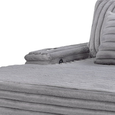 Symphony 67"W Corduroy Oversized Sofa Chaise Lounge Chair With Cupholders And Usb Charging Port