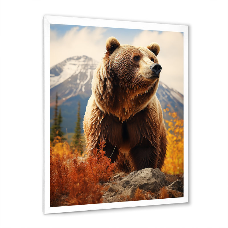 Impression sur toile, Baheerathan Canada Majestic Wildlife I, H 40 po x l 30 po x P 1,5 po, Cadre photo blanc