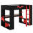 Contemporary Wood Loft Bed with USB/Type-C Ports, Power Outlet & RGB Lights-367035754
