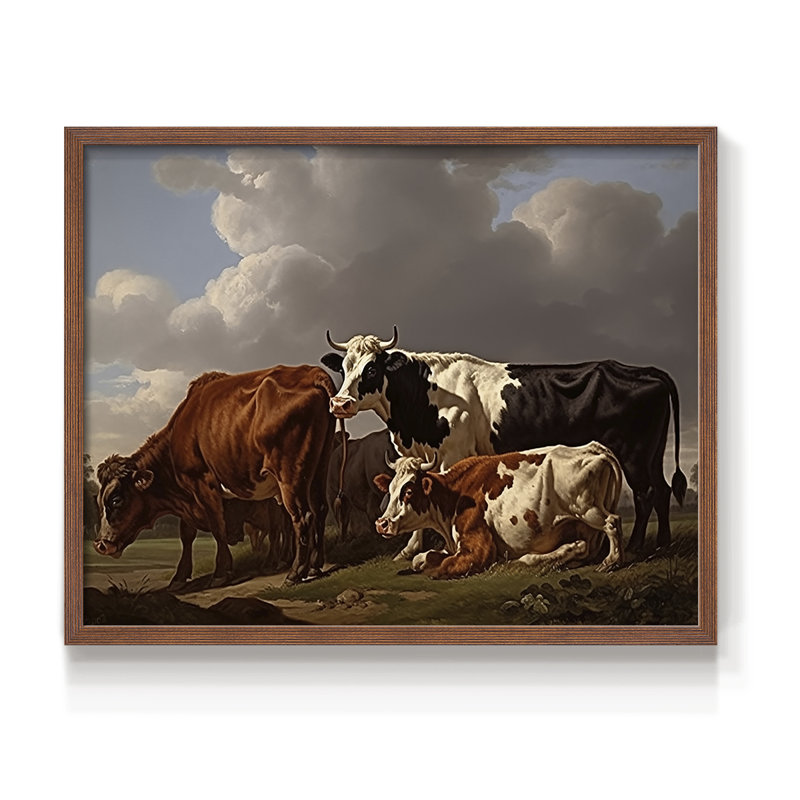Faune - XXXIX - Reproduction encadrée - Restickable, H 22 po x l 28 po, Noyer