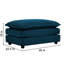 Canapé modulaire en chenille de couleur bleue avec coussin éponge