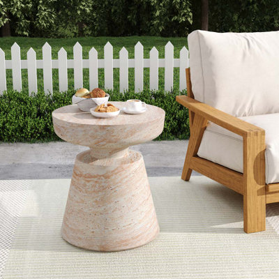 Carolane Lightweight Concrete MGO Side Table