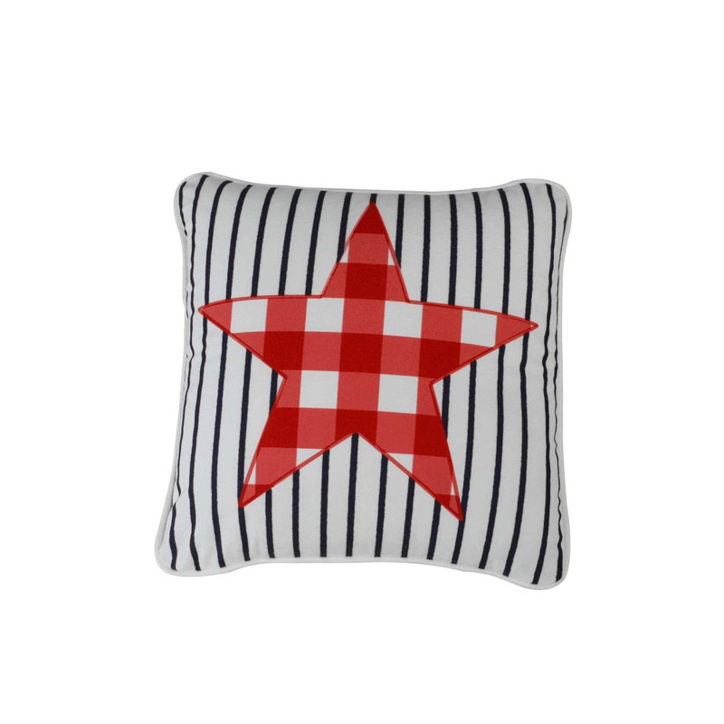 Coussin décoratif d'extérieur 14 po Patriotic Heritage Star, Étoile du patrimoine