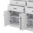 Bathroom Storage Cabinet With Four Doors Drawers Adjustable Shelf And Six Open Shelves