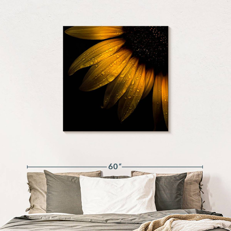 Sunflower Petals Canvas Print, 36" H x 36" W x 1.25" D