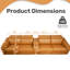 Canapé modulaire en cuir orange 5 pièces avec espace de rangement et sièges inclinables électriques, confortable pour un espace de vie principal, style moderne, rembourrage en coton technique,
